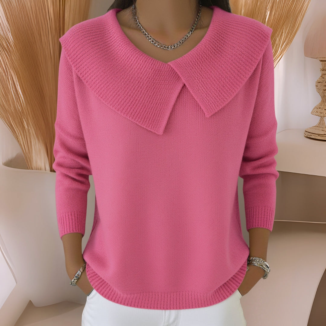 Daphne | Soft-Collar Knit Sweater