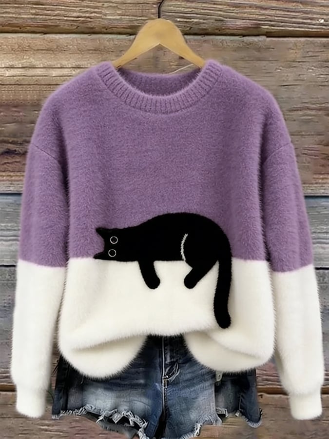 Linda | Women’s Cat Graphic Sweatshirt