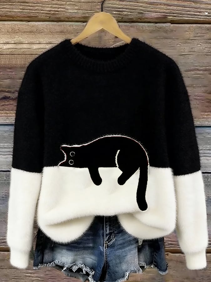 Linda | Women’s Cat Graphic Sweatshirt