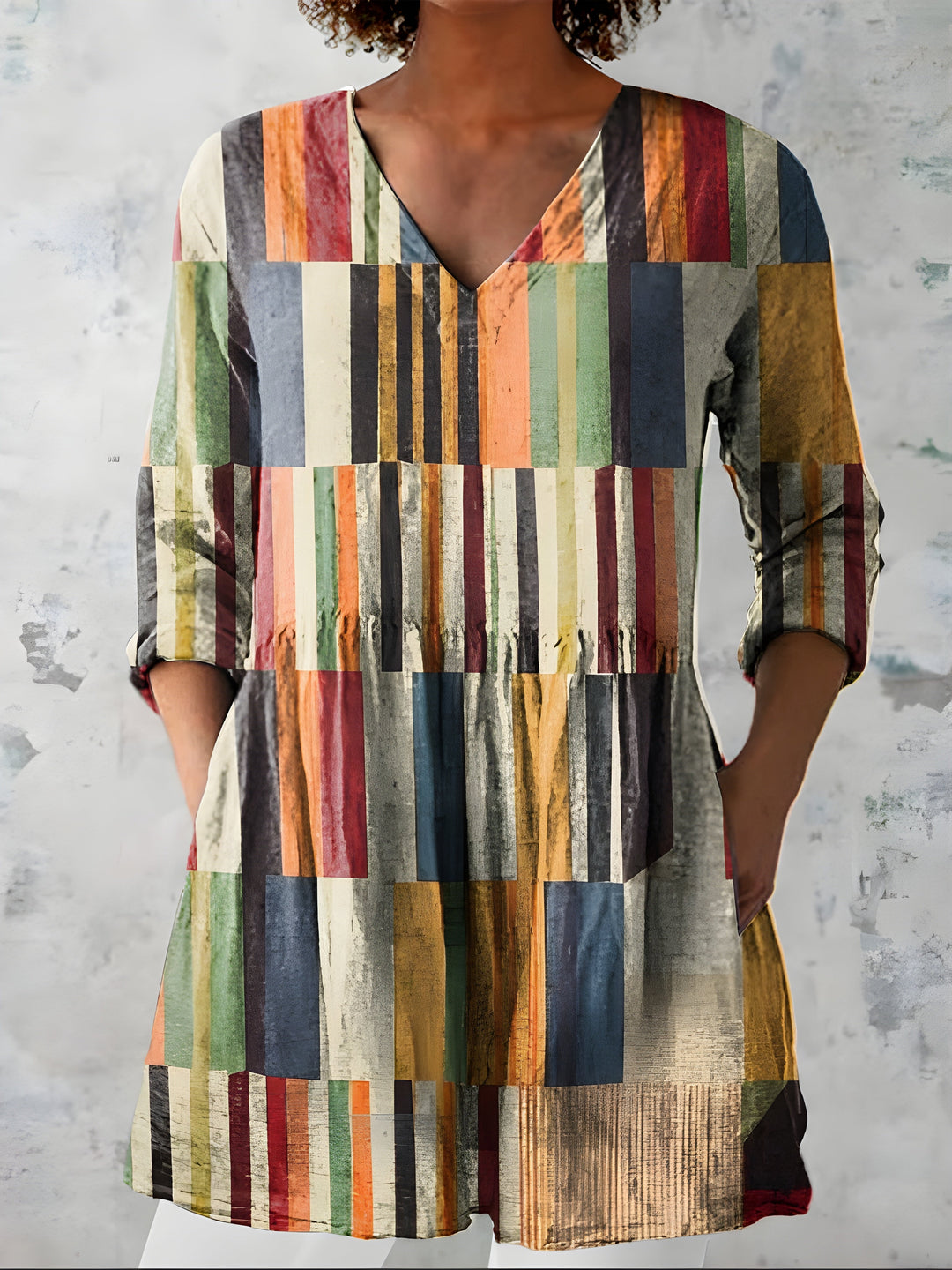 Clara | Long V-Neck Blouse