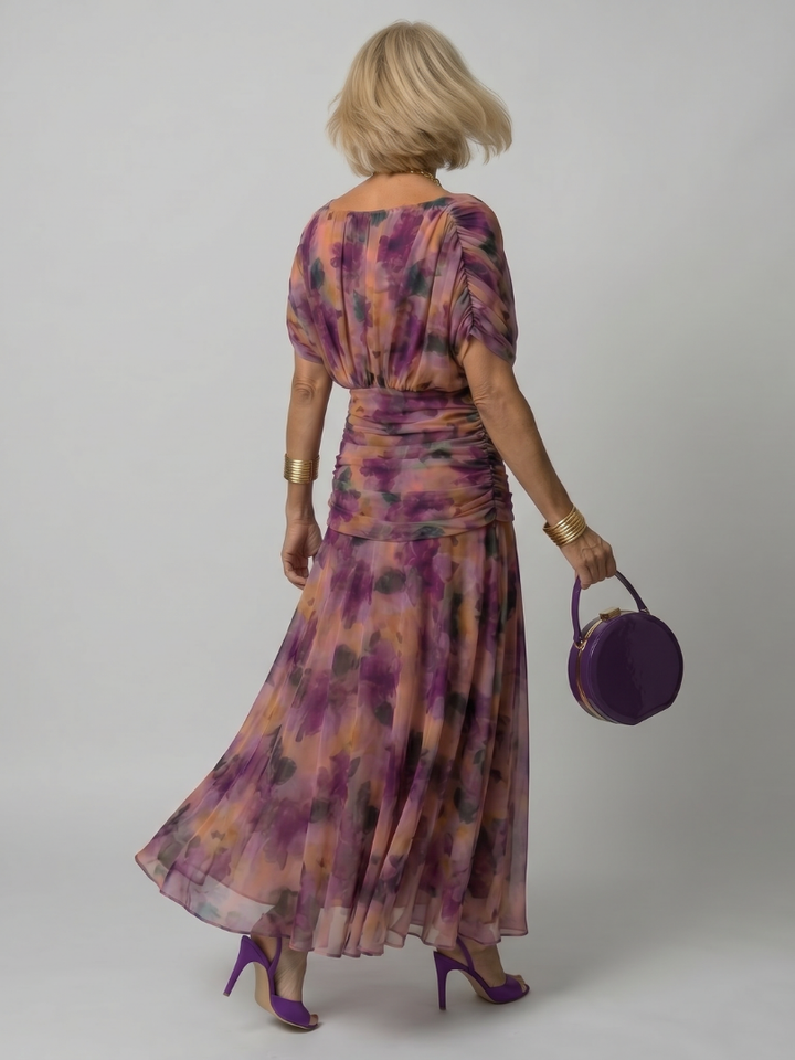 Janet | Off Shoulder Flow Midi Dress