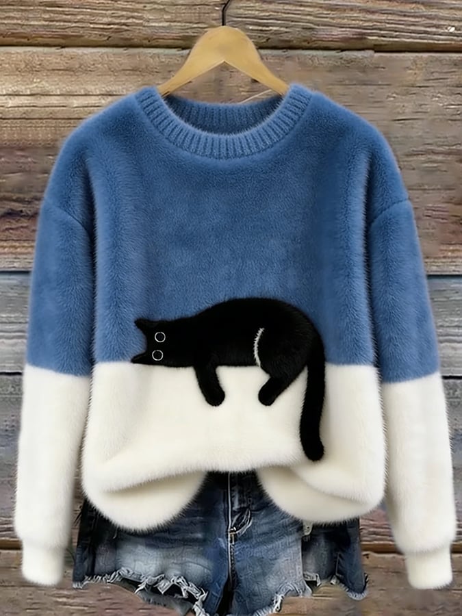 Linda | Women’s Cat Graphic Sweatshirt