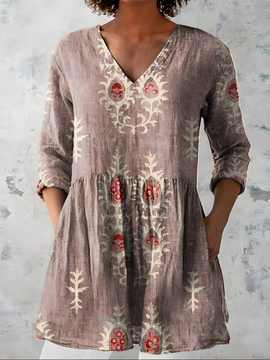 Charlotte | Long V-Neck Blouse