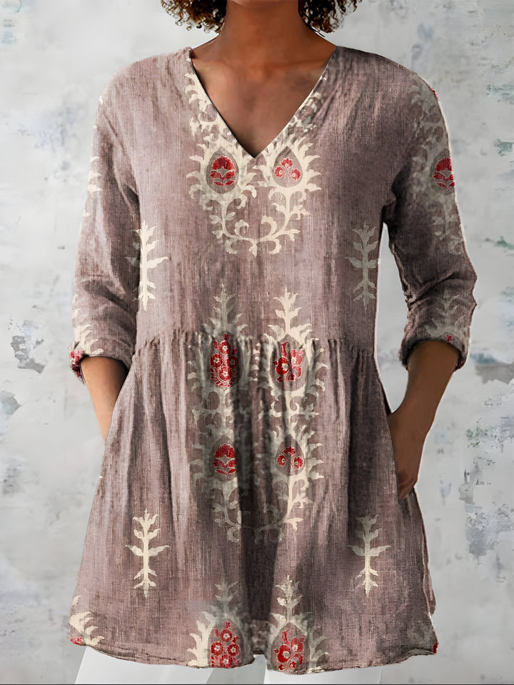 Charlotte | Long V-Neck Blouse