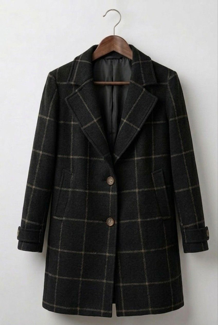 Agnes | Long Tweed Plaid Coat