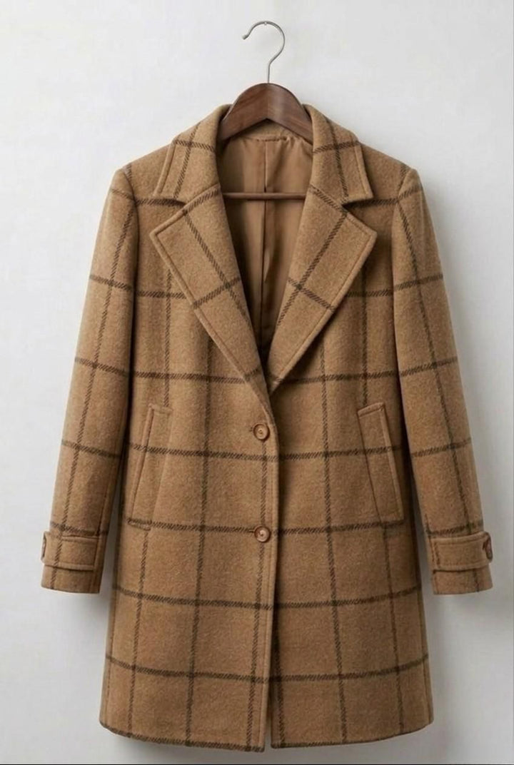 Agnes | Long Tweed Plaid Coat