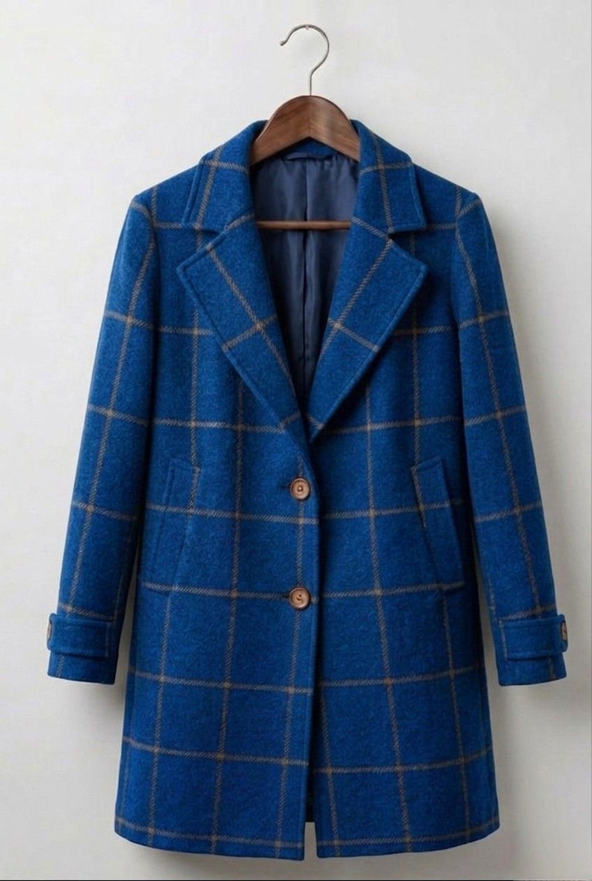 Agnes | Long Tweed Plaid Coat
