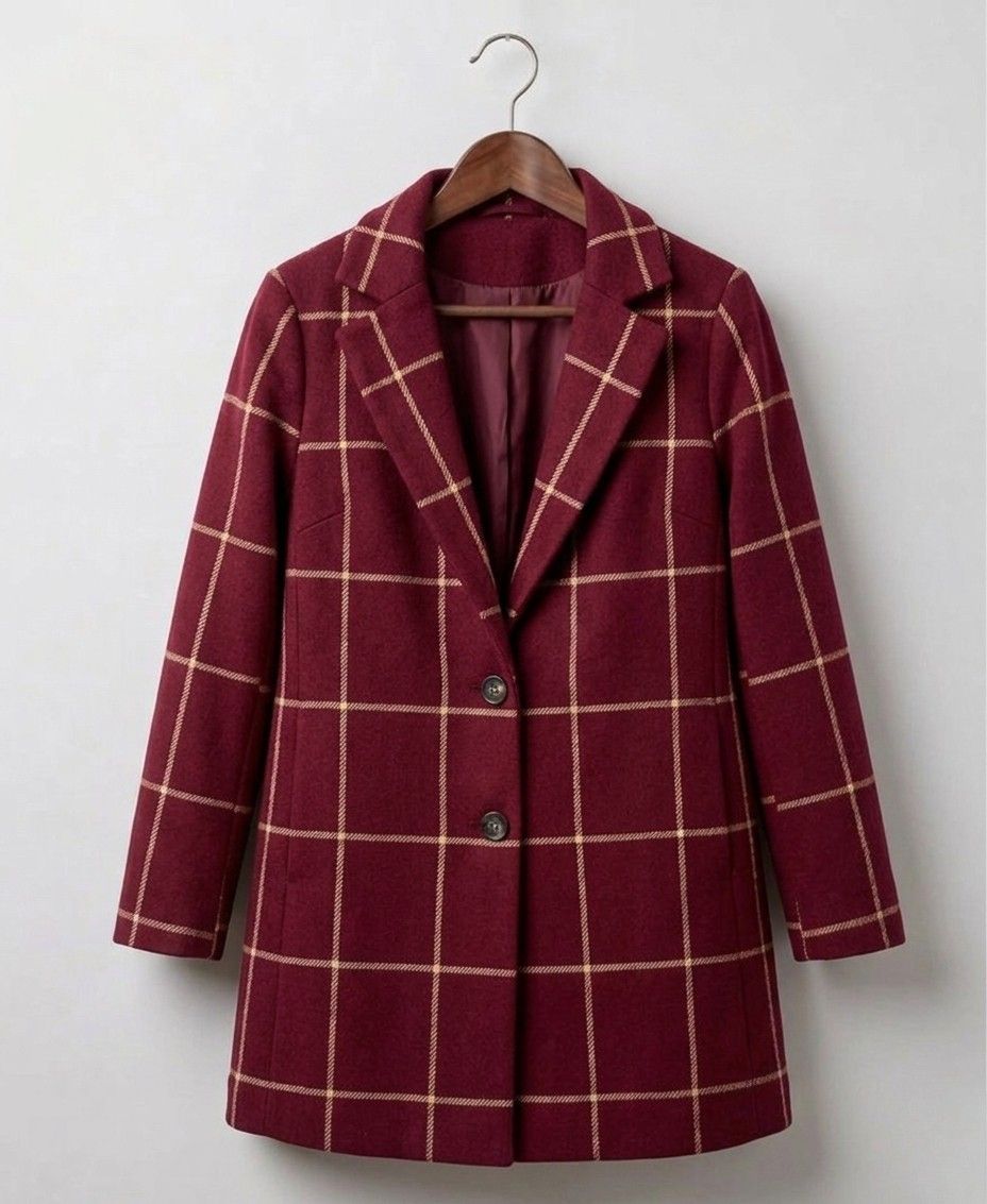 Agnes | Long Tweed Plaid Coat