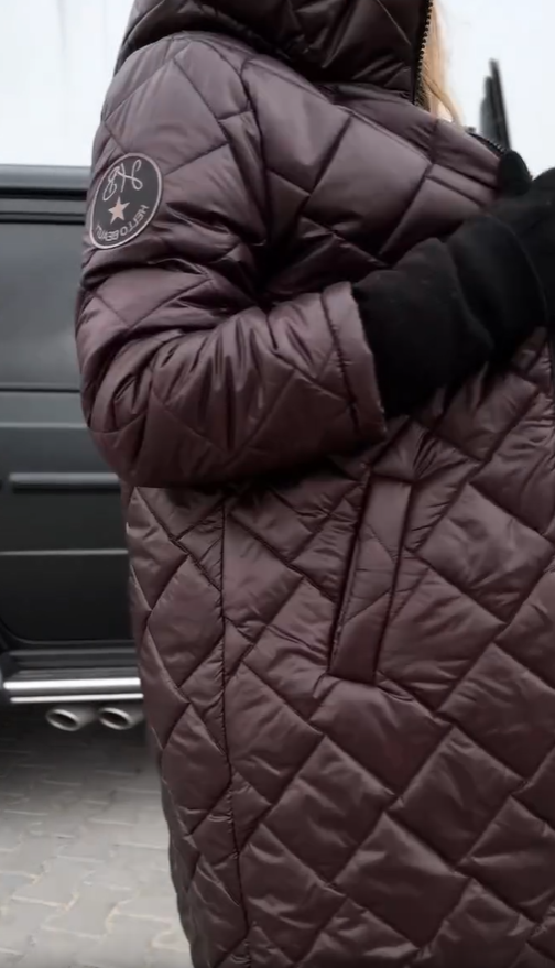 Christine | Elegant Quilted Down Jacket with Hood